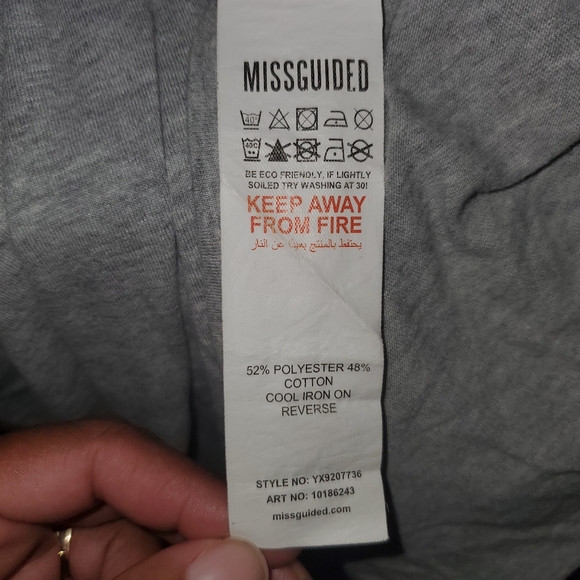 Missguided Tall Gray cinched waist shirt dress - Picture 8 of 8